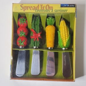 Vegetable-Themed, Joie De Vivre, Spread It On Knives Set, New In Box